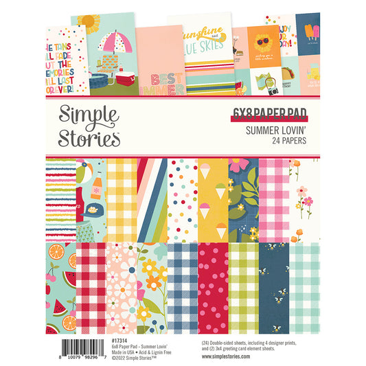 Simple Stories - Summer Lovin' 6x8 paper pad