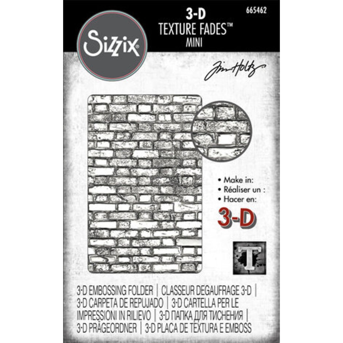 Tim Holtz - Sizzix - 3-D Texture Fades Embossing Folder