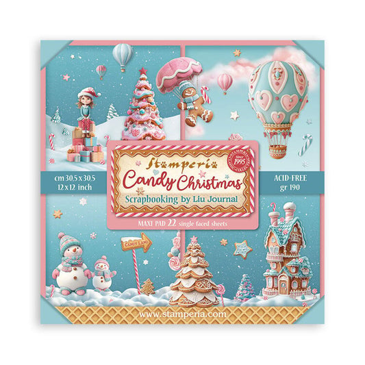 Stamperia - Candy Christmas Maxi Pad 12x12 inch