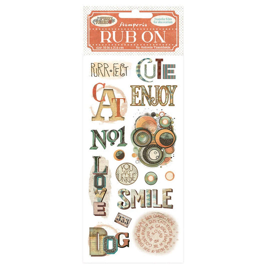 Stamperia Furry friends rub ons