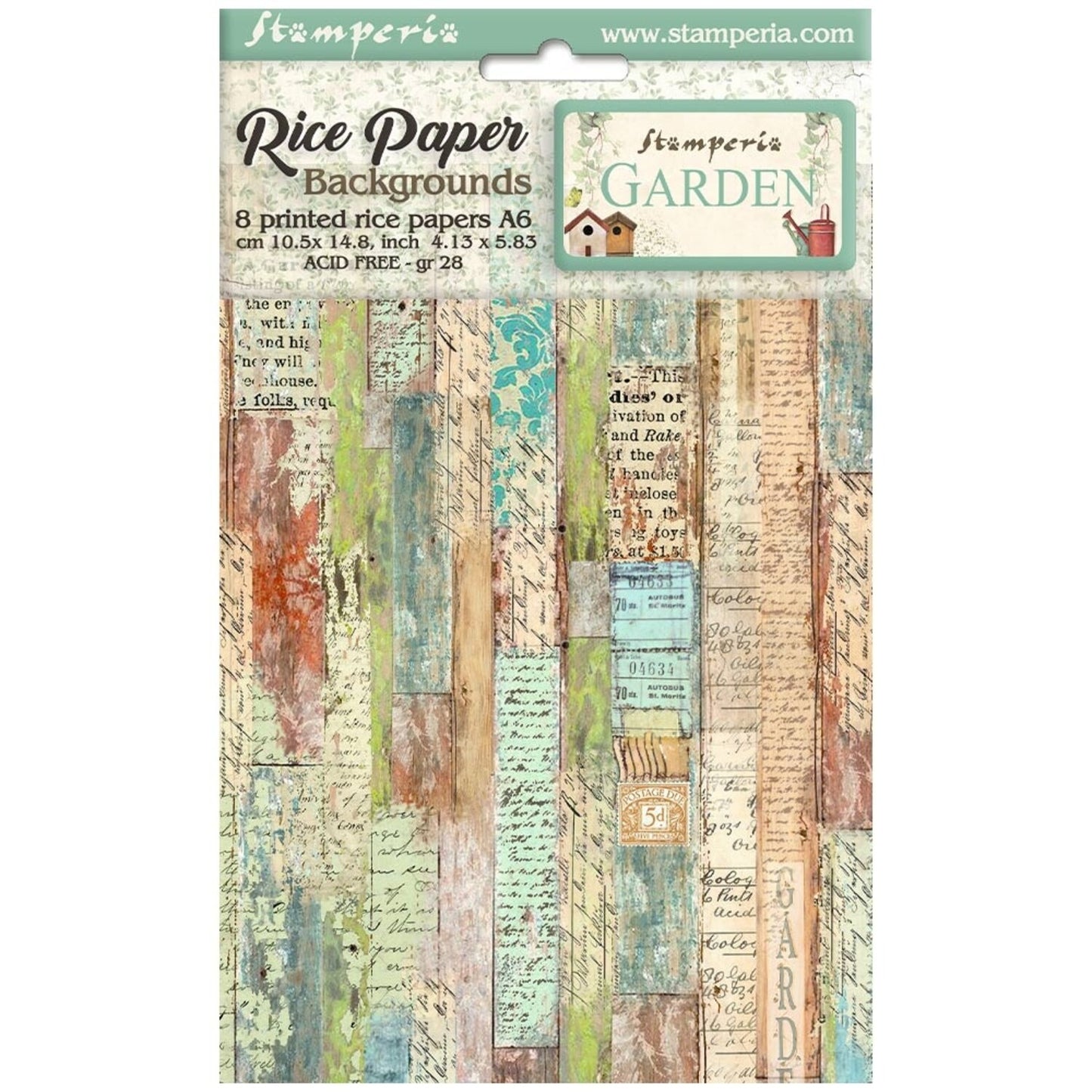 Stamperia - rice paper A6 Garden