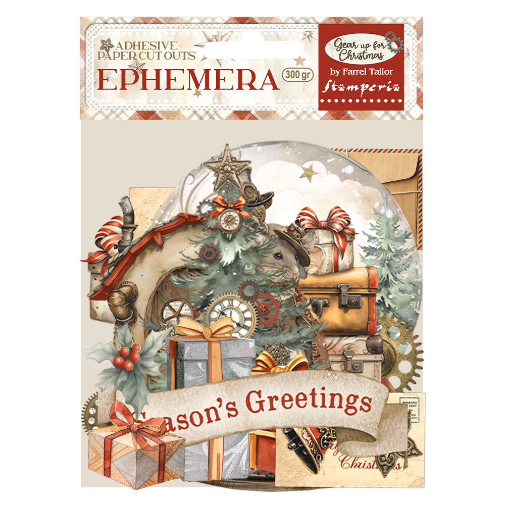 Stamperia Gear up for Christmas Ephemera