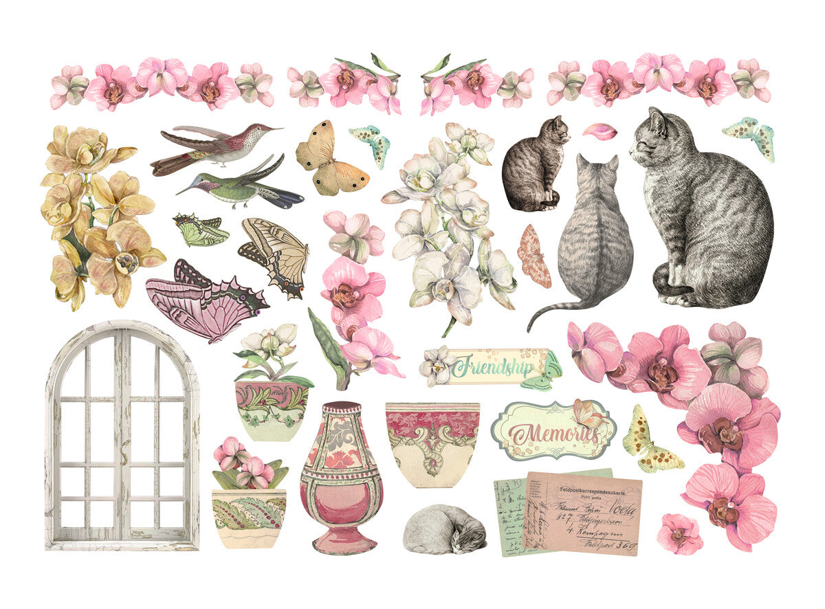 Stamperia - Orchid and Cats Ephemera