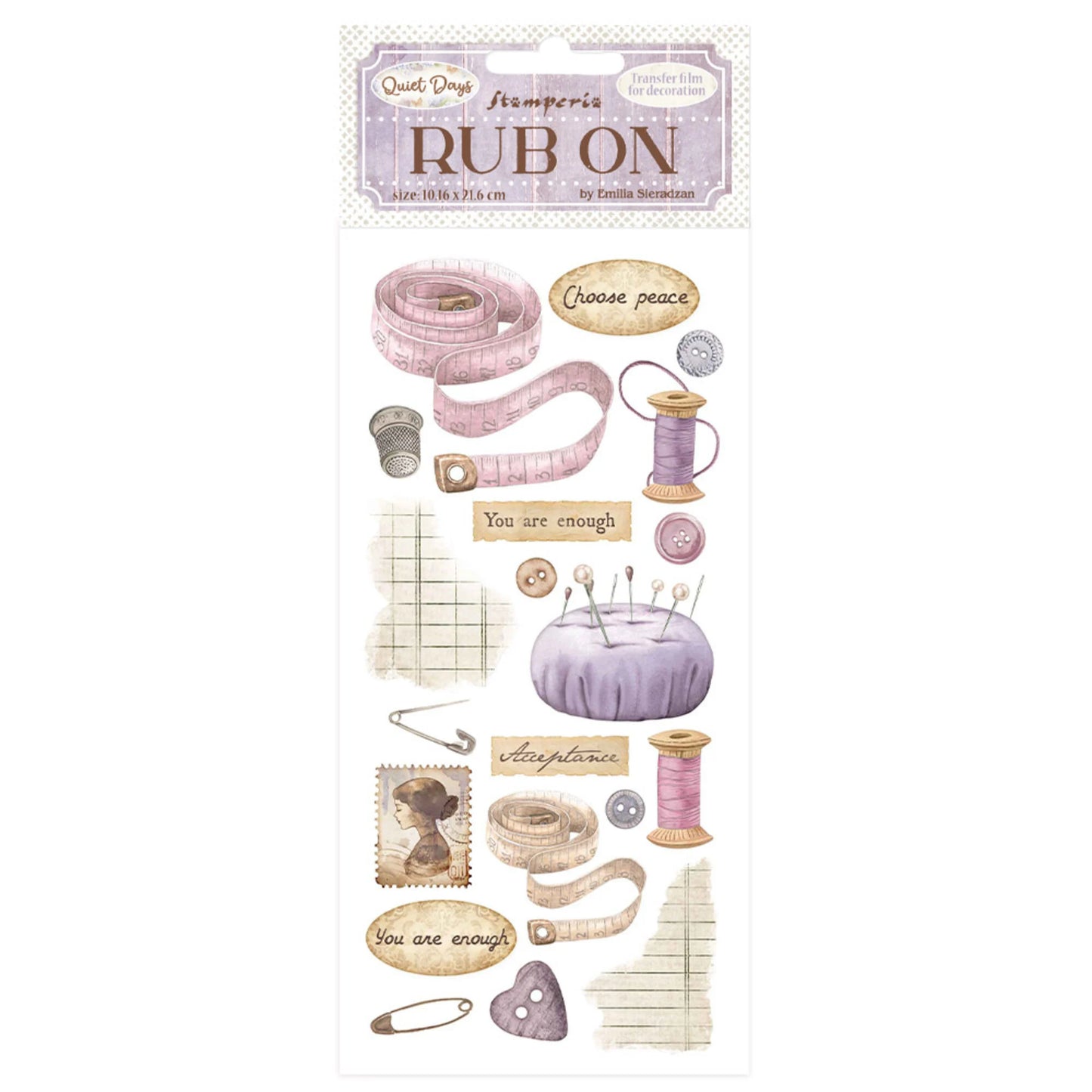 Stamperia Quiet days rub ons