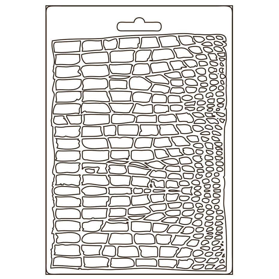 Stamperia - Soft Mould A5 Savana Crocodile Pattern