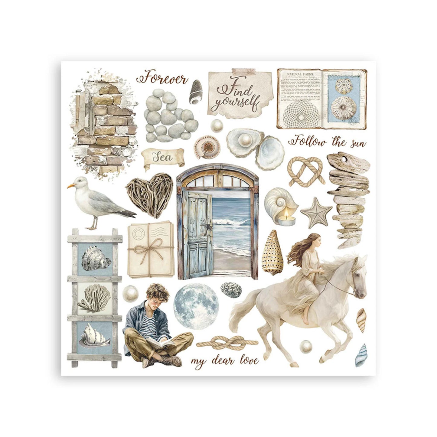 Stamperia Silent Sea rub-on kit