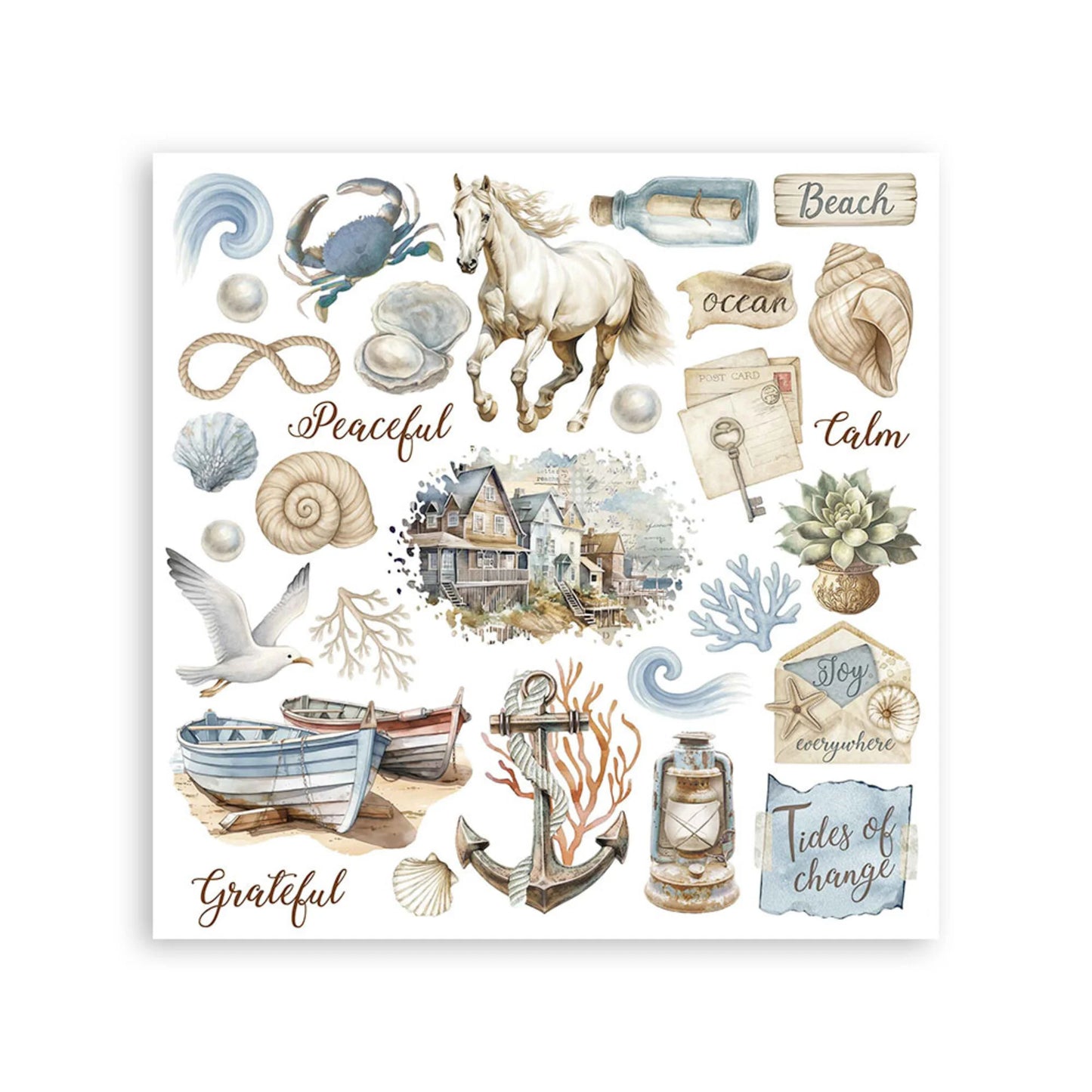 Stamperia Silent Sea rub-on kit