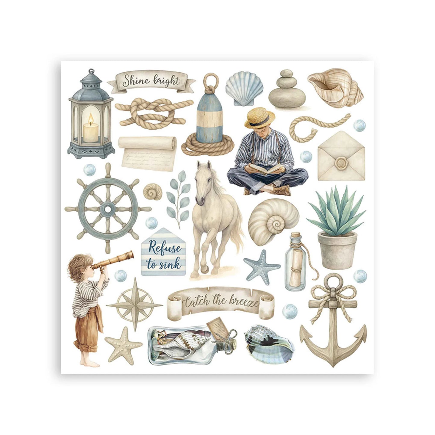 Stamperia Silent Sea rub-on kit