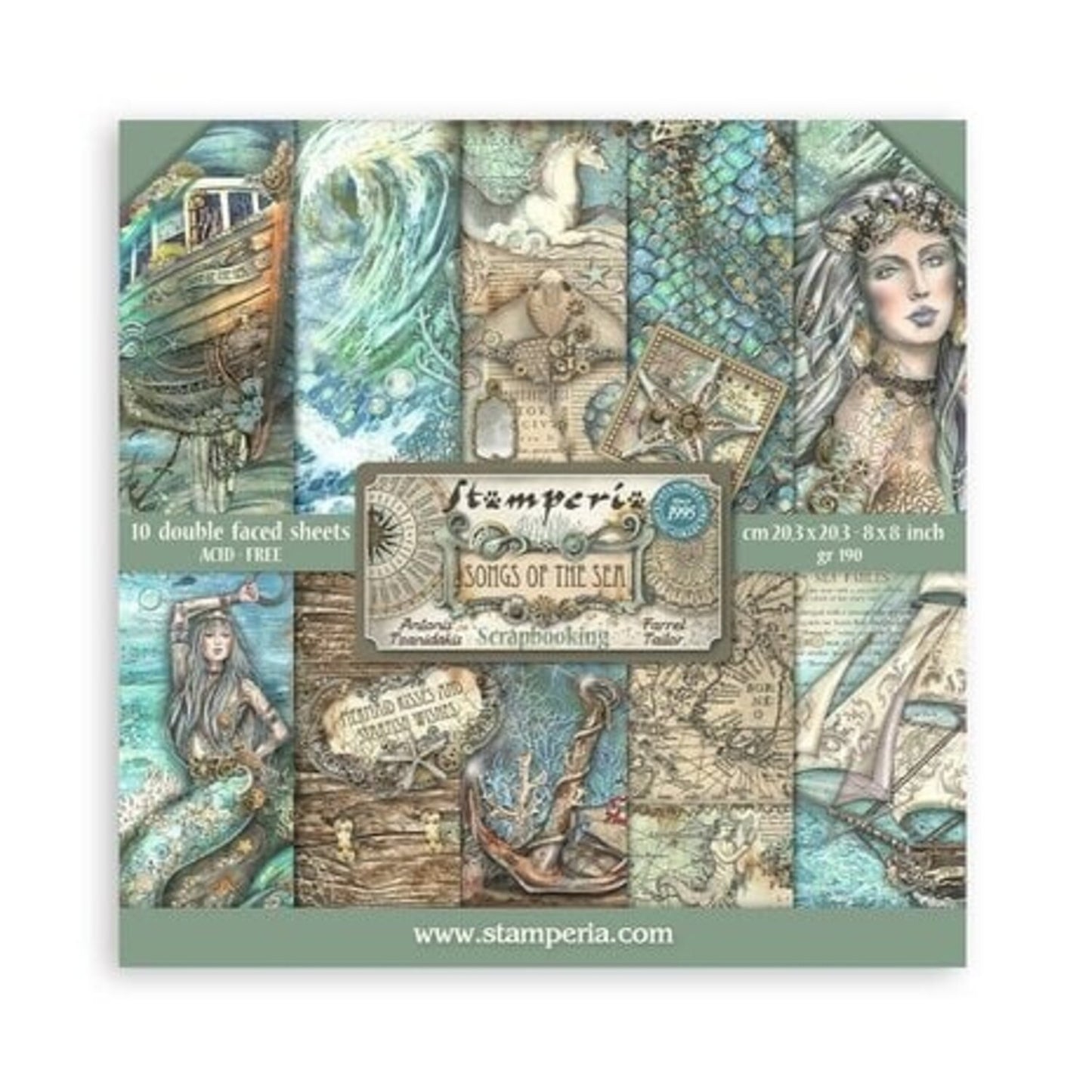 Stamperia - Songs of the Sea 8x8 inch