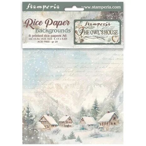 Stamperia -  rice paper A6 The Owl's House