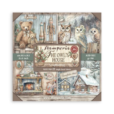 Stamperia - The Owl's House - 8 x 8 inch maxi pad