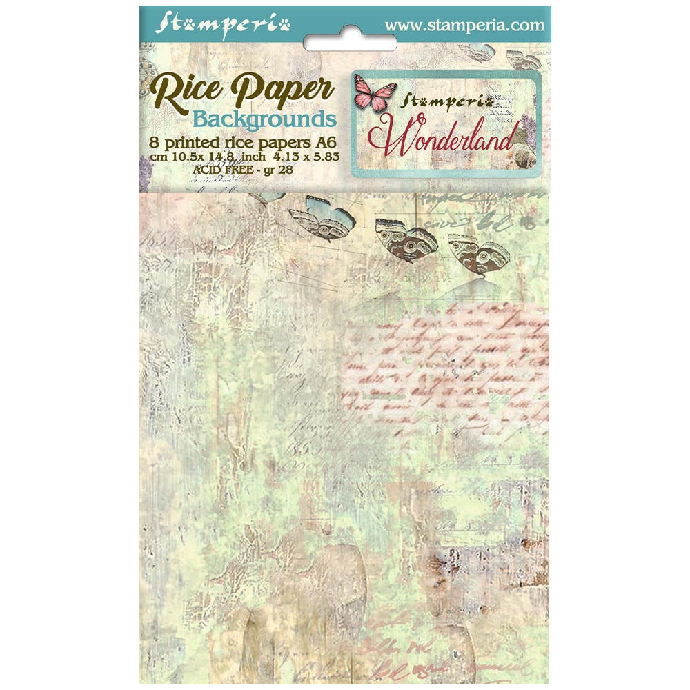 Stamperia -  rice paper A6 Wonderland