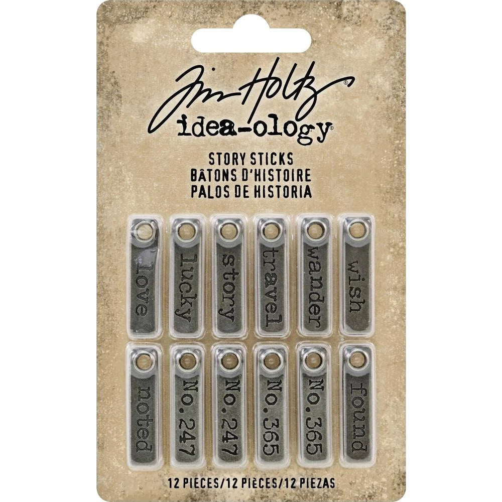 Idea-ology Tim Holtz Story Sticks (12 stuks)