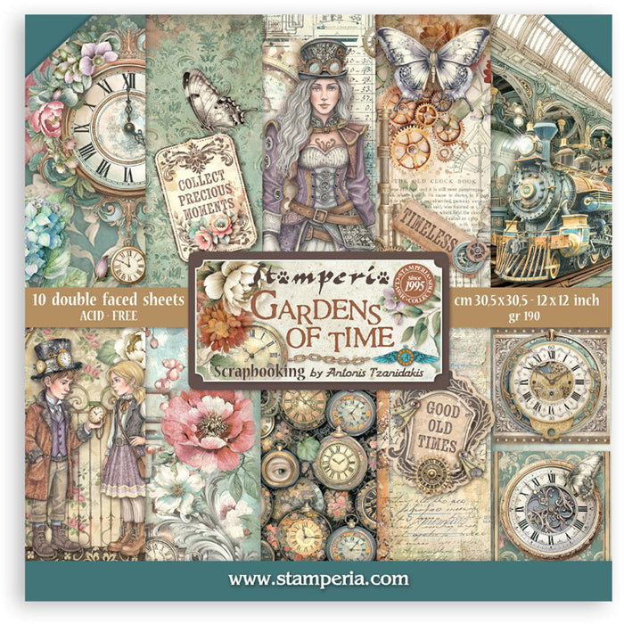 Stamperia - Gardens of Time Paperback 12 inch
