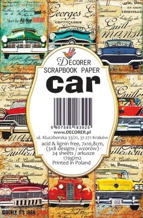 Decorer - Car 7x10.8 cm scrapbook paper