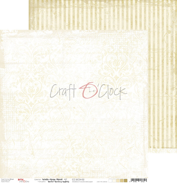 Craft O'Clock -  BASIC 04 - WHITE-BEIGE MOOD
