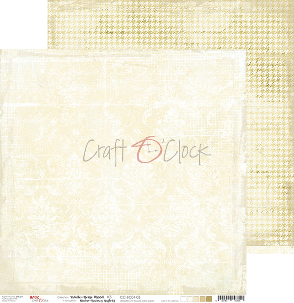 Craft O'Clock -  BASIC 04 - WHITE-BEIGE MOOD