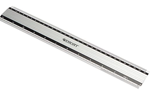 Westcott aluminum ruler 30 cm 