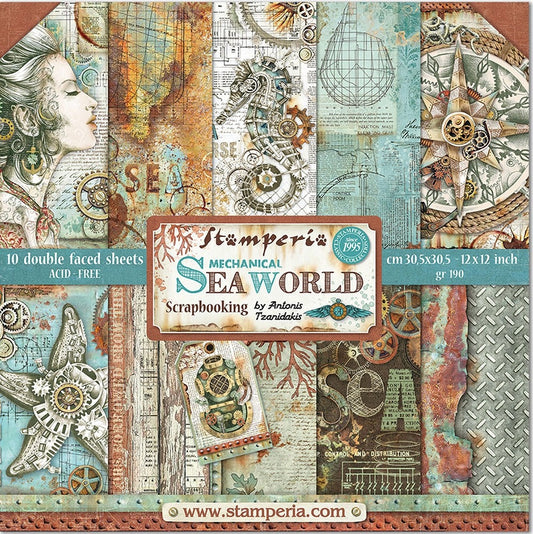 Stamperia -  Mechanical Sea World paper pack