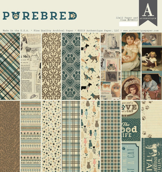 Authentique - purebred 12x12 inch paper pad