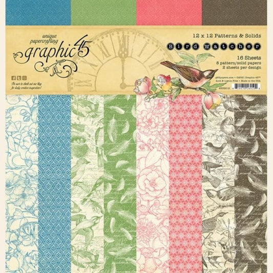 Birdwatcher patterns and solids from Graphic 45
