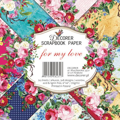 Decorer - For my Love 6x6 scrapbook paper
