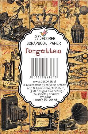 Decorer -  Forgotten 7x10,8 cm scrapbook papier