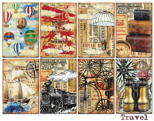 Decorer - Travel 7x10.8 cm scrapbook paper