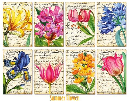 Decorer -  Summer Flower 7x10,8 cm scrapbook papier