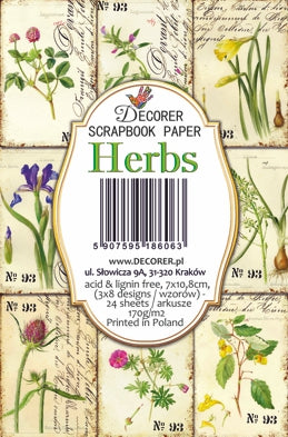 Decorer -  Herbs 7x10,8 cm scrapbook papier