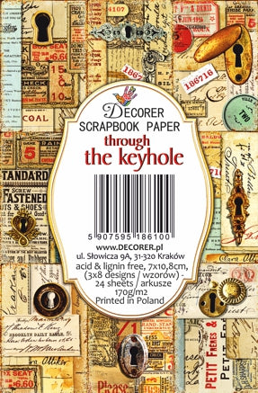 Decorer -  Through the keyhole 7x10,8 cm scrapbook papier
