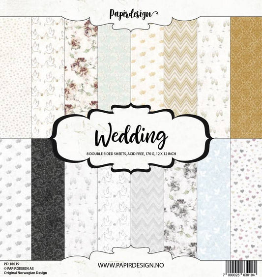 Papirdesign wedding 12x12 inch paper pack