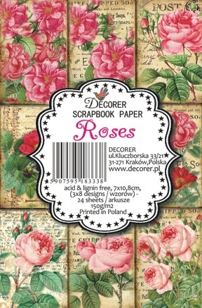 Decorer -  Roses 7x10,8 cm scrapbook papier