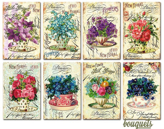 Decorer - Bouquets 7x10.8 cm scrapbook paper