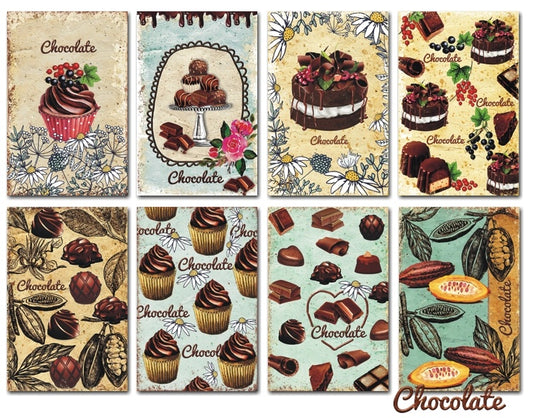 Decorer - Chocolate 7x10.8 cm scrapbook paper